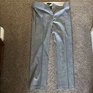 Ann Taylor Women’s Light Gray Glen Plaid Dress Pants